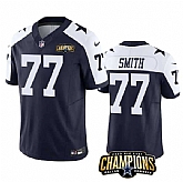 Men & Women & Youth Dallas Cowboys #77 Tyron Smith Navy White 2023 F.U.S.E. NFC East Champions Patch Stitched Jersey,baseball caps,new era cap wholesale,wholesale hats